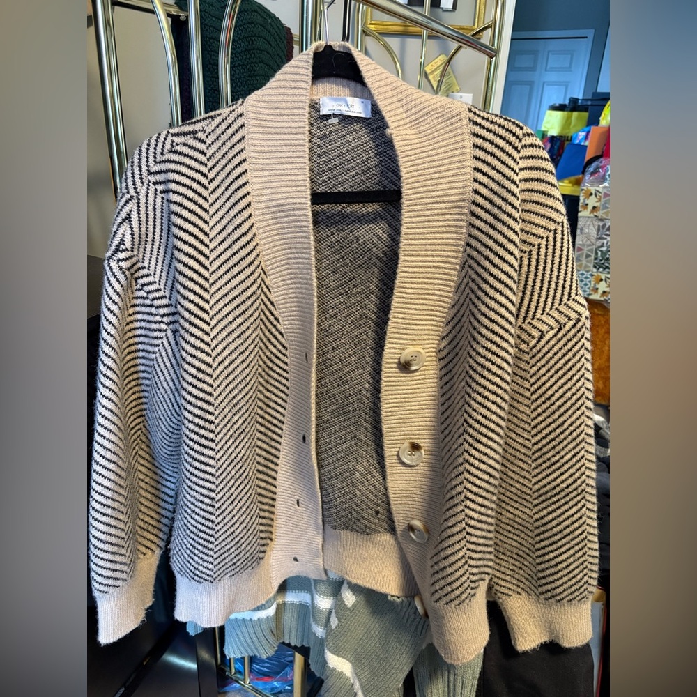 Striped oversized cardigan